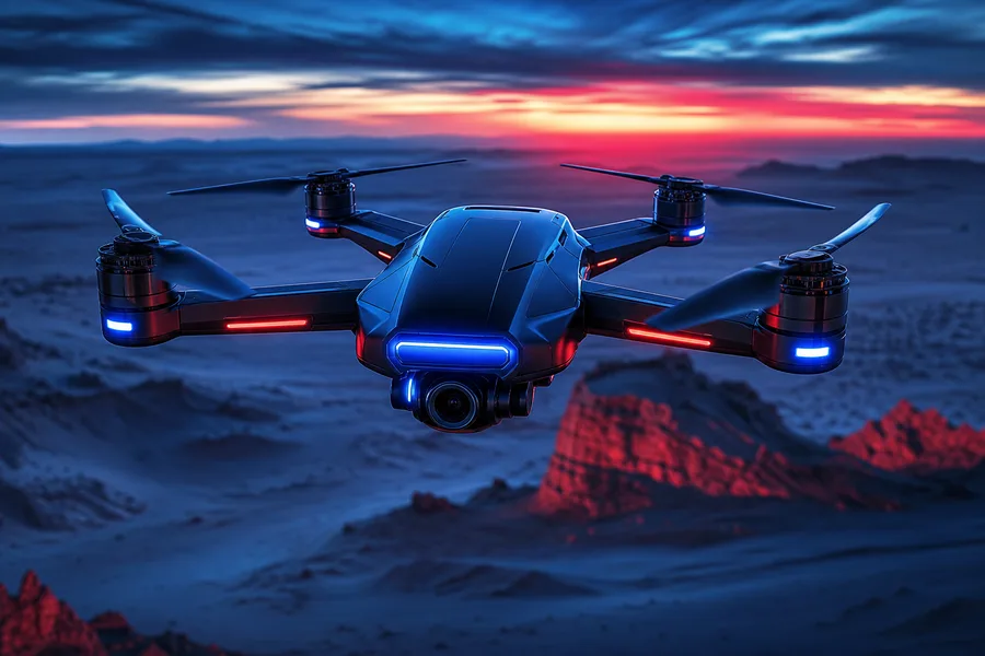 Quadcopter Flying Over Desert Drone Wallpaper  5 4K
