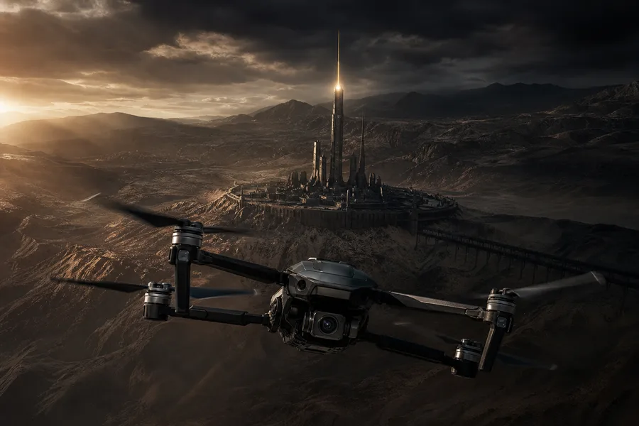Quadcopter Flying Over Desert Drone Wallpaper  5 4K