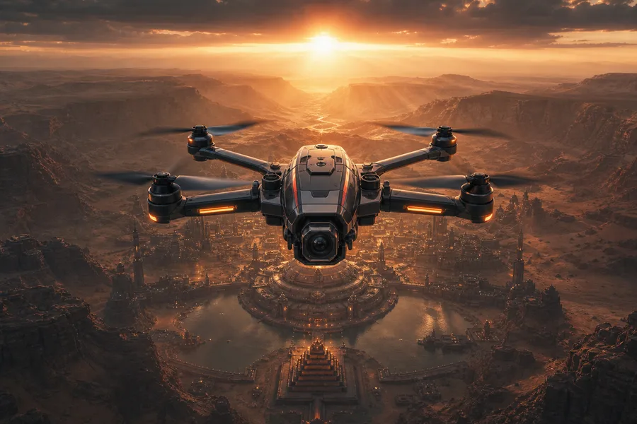 Quadcopter Flying Over Desert Drone Wallpaper  5 4K