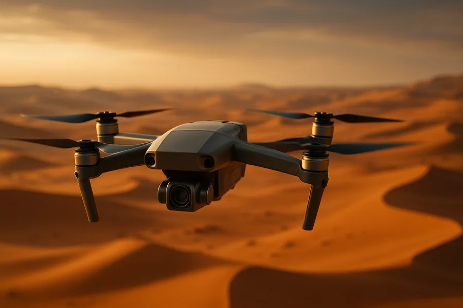 Quadcopter Flying Over Desert Drone Wallpaper  5 4K