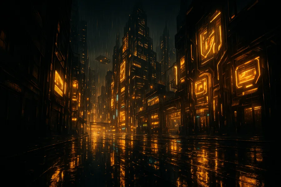 Rainy Neon Alley With Reflections Cyberpunk Wallpaper  4 4K