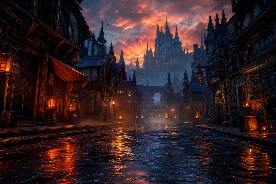 Rainy Neon Alley With Reflections Fantasy Wallpaper  4 4K