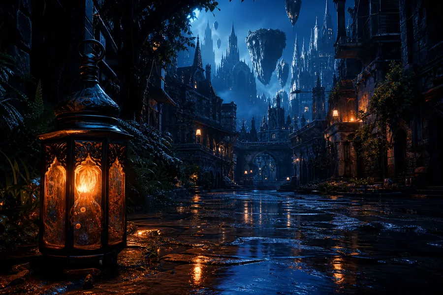 Rainy Neon Alley With Reflections Fantasy Wallpaper  4 4K