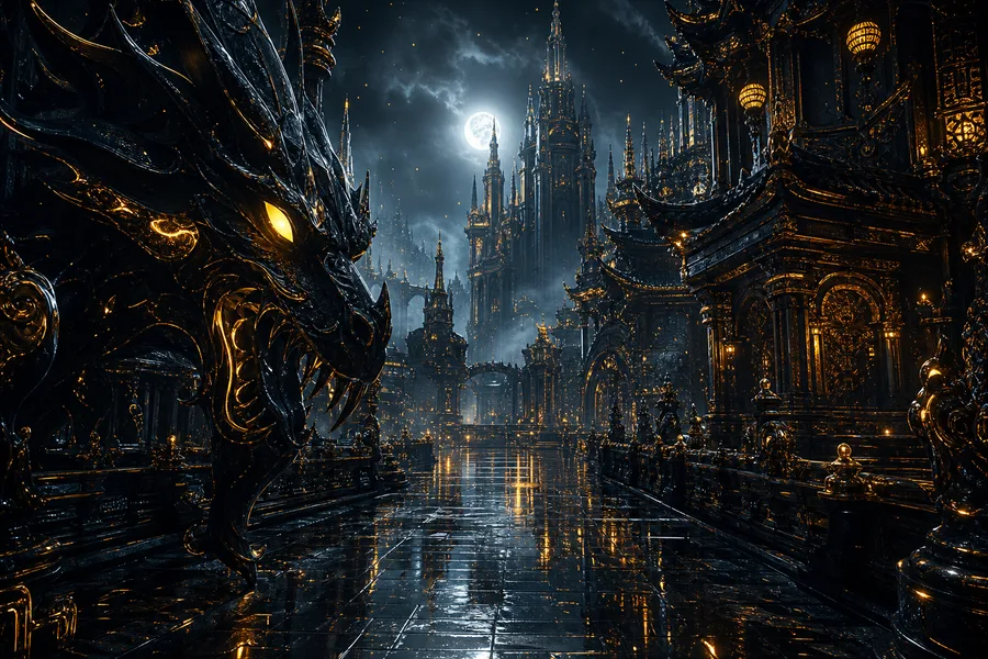 Rainy Neon Alley With Reflections Fantasy Wallpaper  4 4K