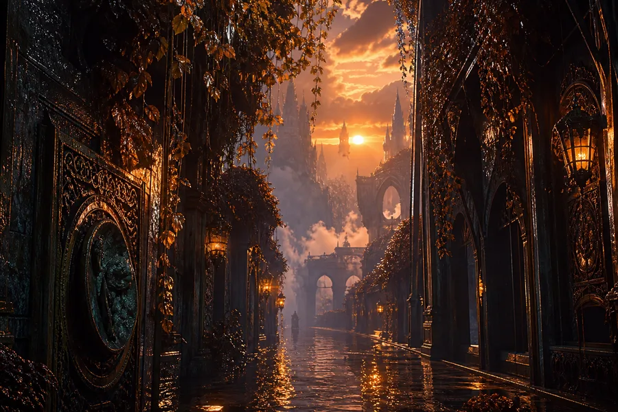 Rainy Neon Alley With Reflections Fantasy Wallpaper  4 4K