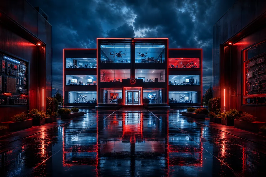 Rainy Neon Alley With Reflections Hamster-Robotics Wallpaper  4 4K