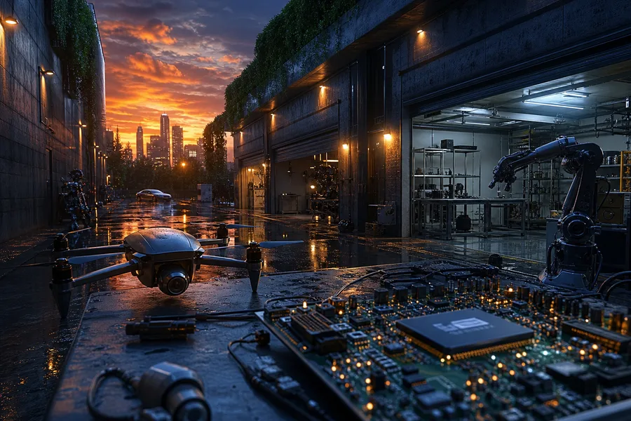 Rainy Neon Alley With Reflections Hamster-Robotics Wallpaper  4 4K