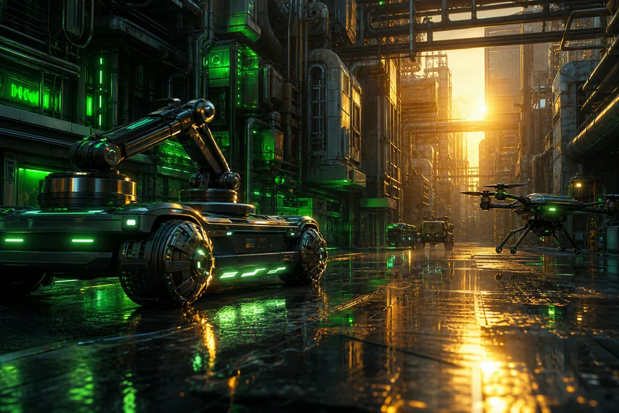 Rainy Neon Alley With Reflections Hamster-Robotics Wallpaper  4 4K