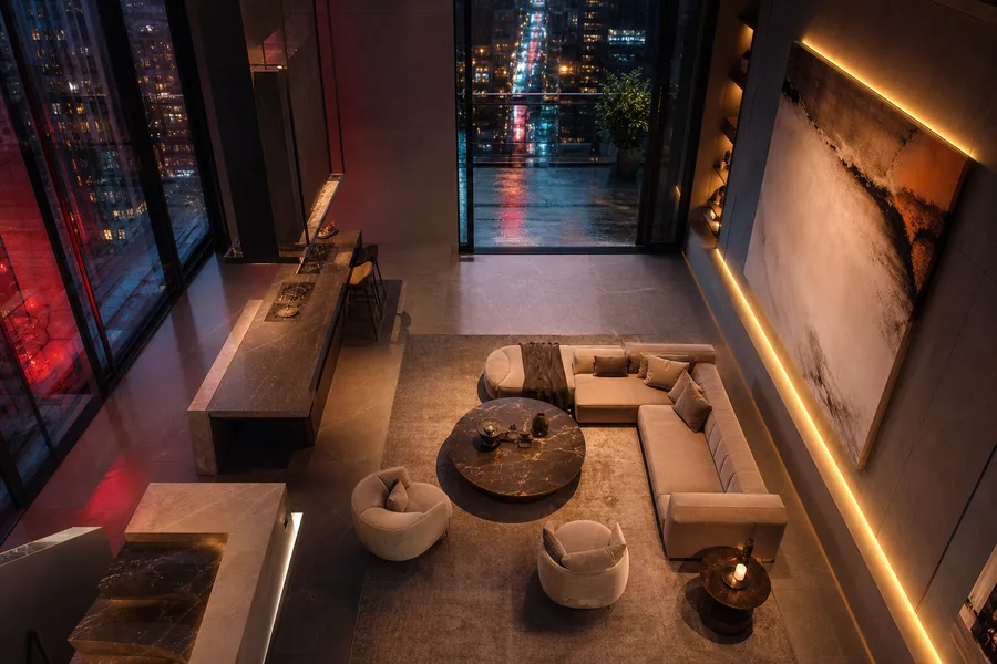 Rainy Neon Alley With Reflections Interior-Design Wallpaper  4 4K