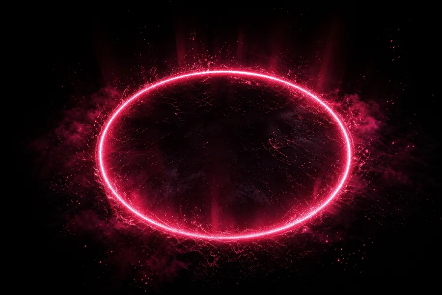 Red Neon Circle On Pure Black Amoled Wallpaper  7 4K