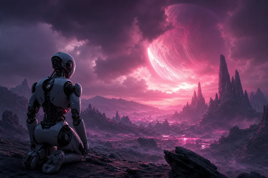 Robot Explorer On Alien Planet Robots Wallpaper  6 4K