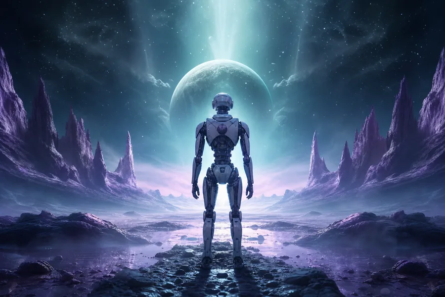 Robot Explorer On Alien Planet Robots Wallpaper  6 4K
