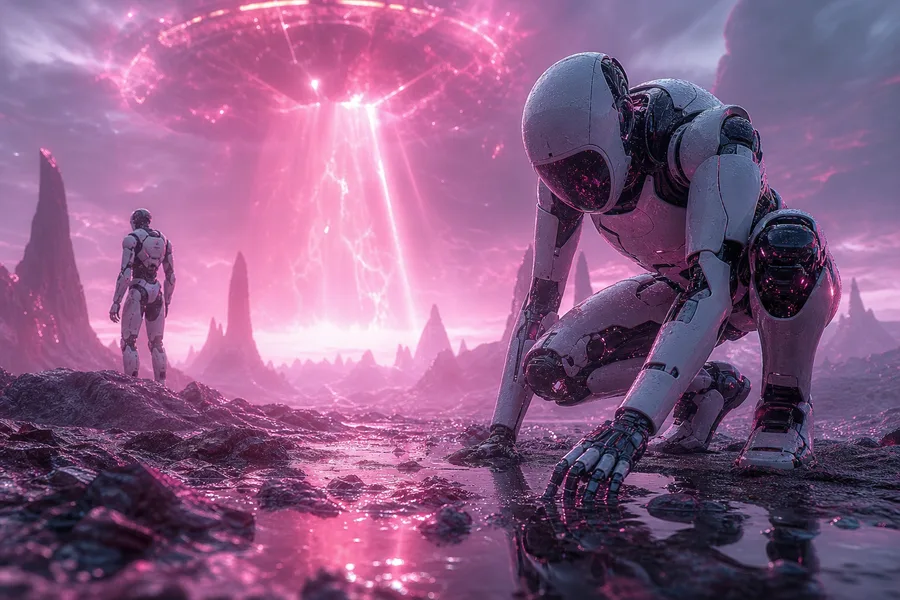 Robot Explorer On Alien Planet Robots Wallpaper  6 4K