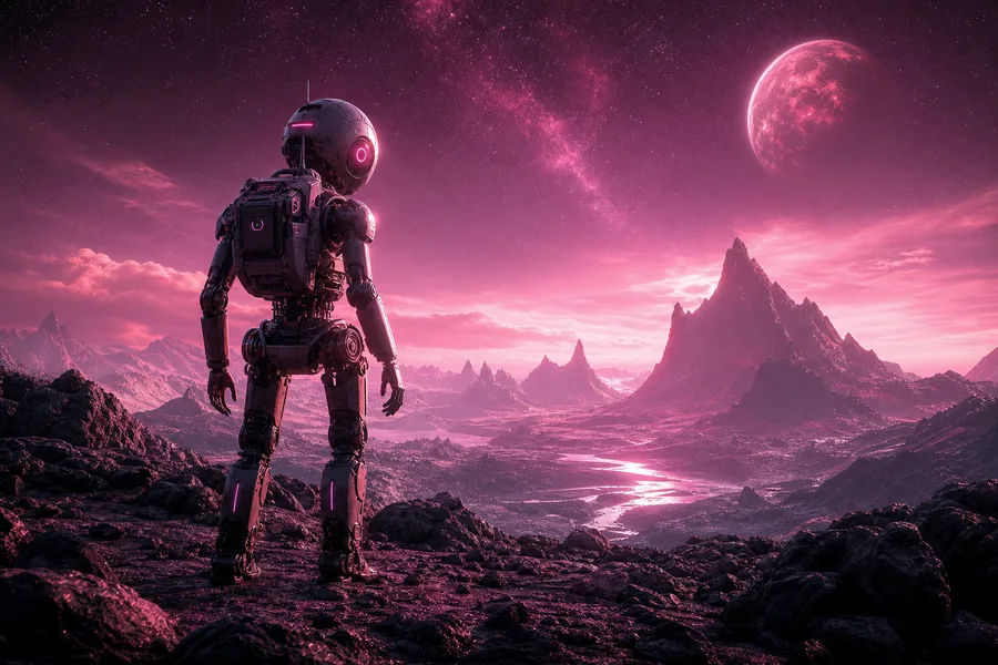 Robot Explorer On Alien Planet Robots Wallpaper  6 4K