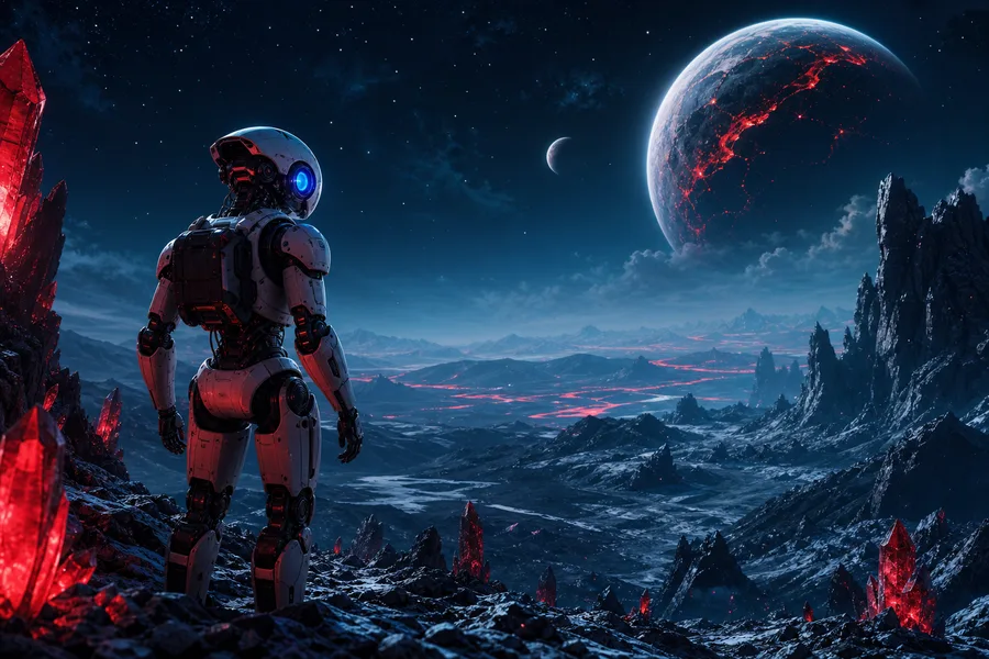 Robot Explorer On Alien Planet Robots Wallpaper  6 4K