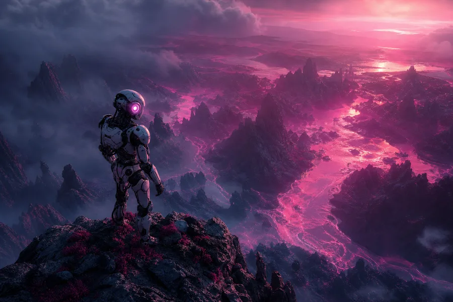Robot Explorer On Alien Planet Robots Wallpaper  6 4K