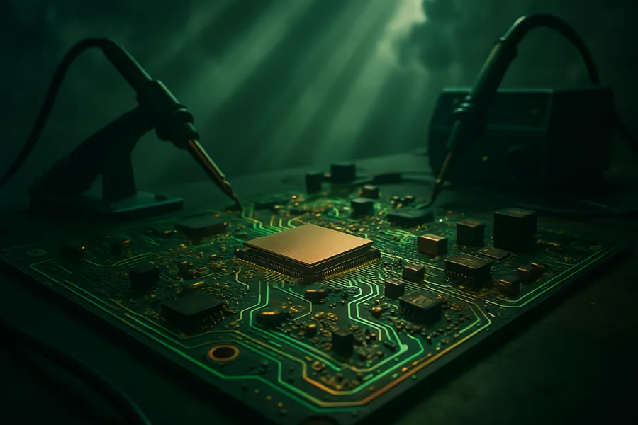 Robotics Workbench With Soldering Tools Electronics Wallpaper  4 4K
