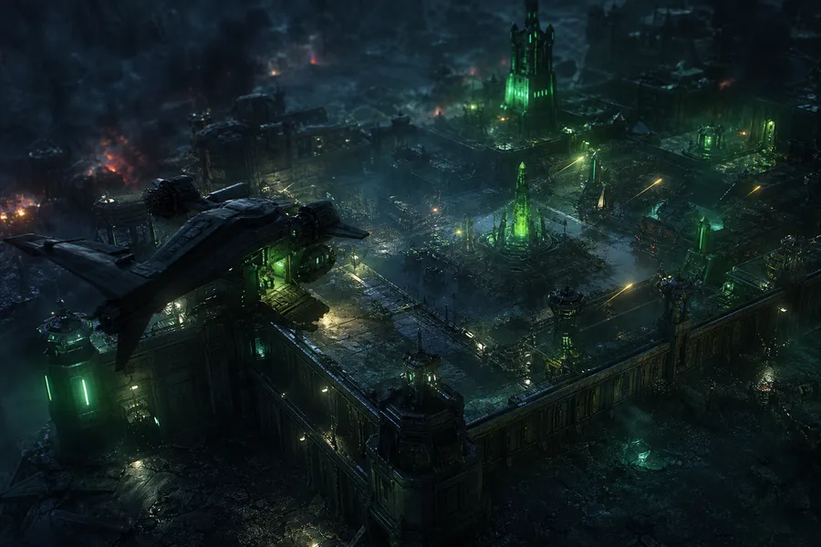 Space Marine Inspired Sci Fi Battlefield Without Logos Gaming Wallpaper  9 4K
