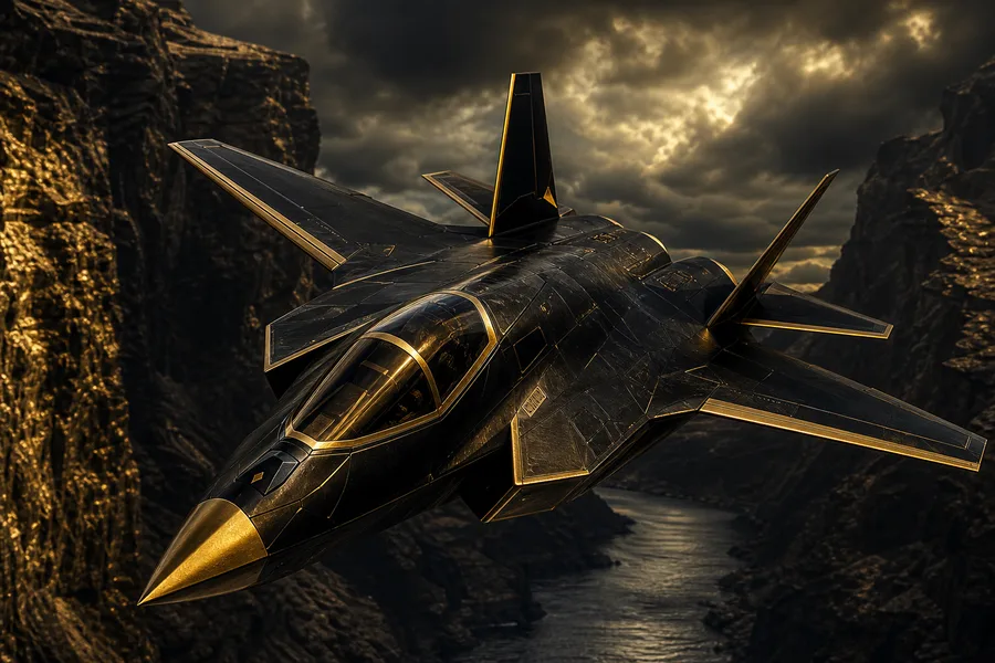 Stealth Jet Flying Through Canyon Airplanes Wallpaper  7 4K