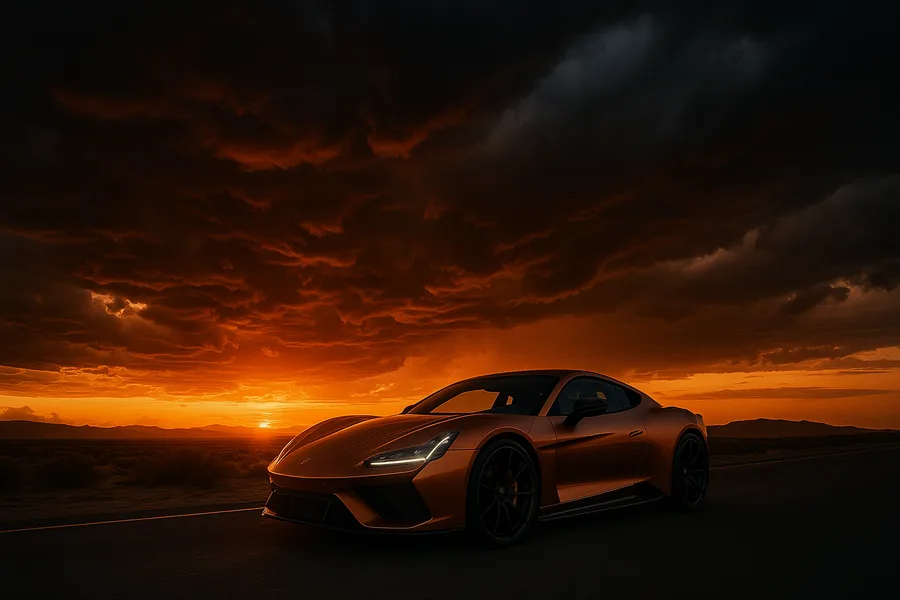 Supercar Desert Highway Cinematic Cars Wallpaper  8 4K