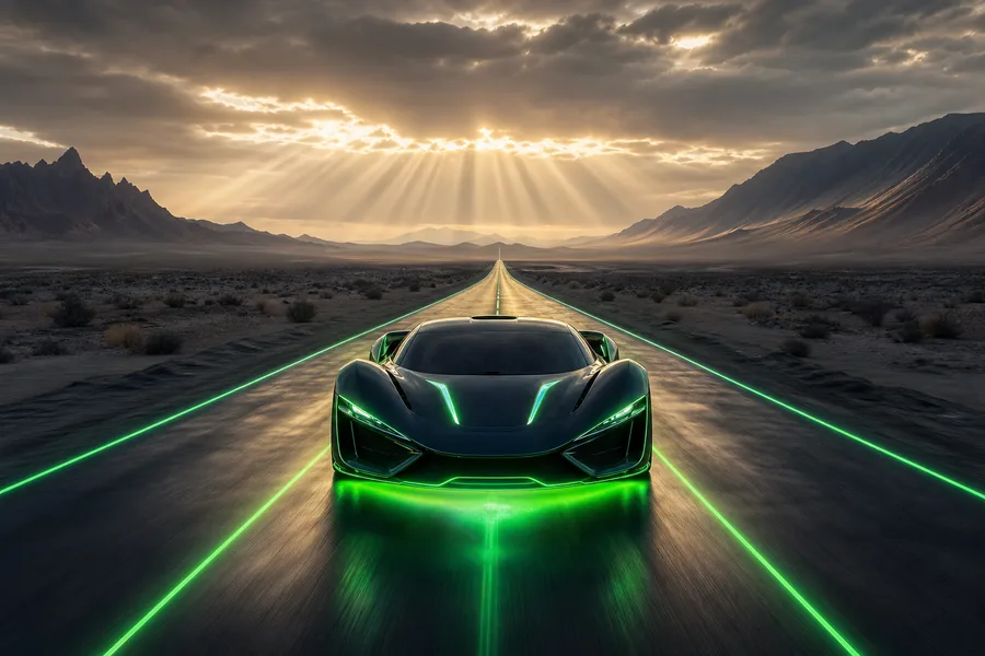 Supercar Desert Highway Cinematic Cars Wallpaper  8 4K