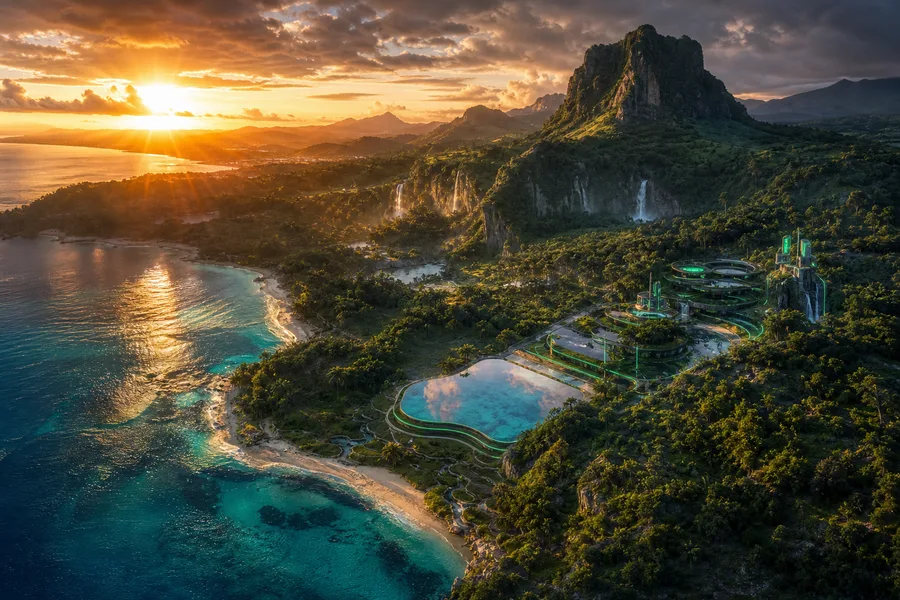 Tropical Beach Sunset Nature Wallpaper  5 4K
