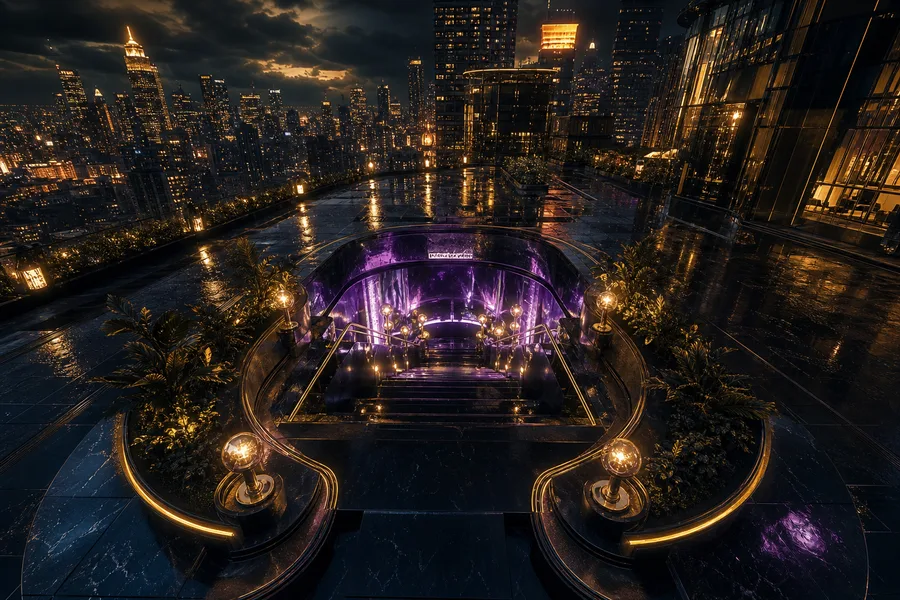 Underground Neon Club Entrance Cyberpunk Wallpaper  15 4K